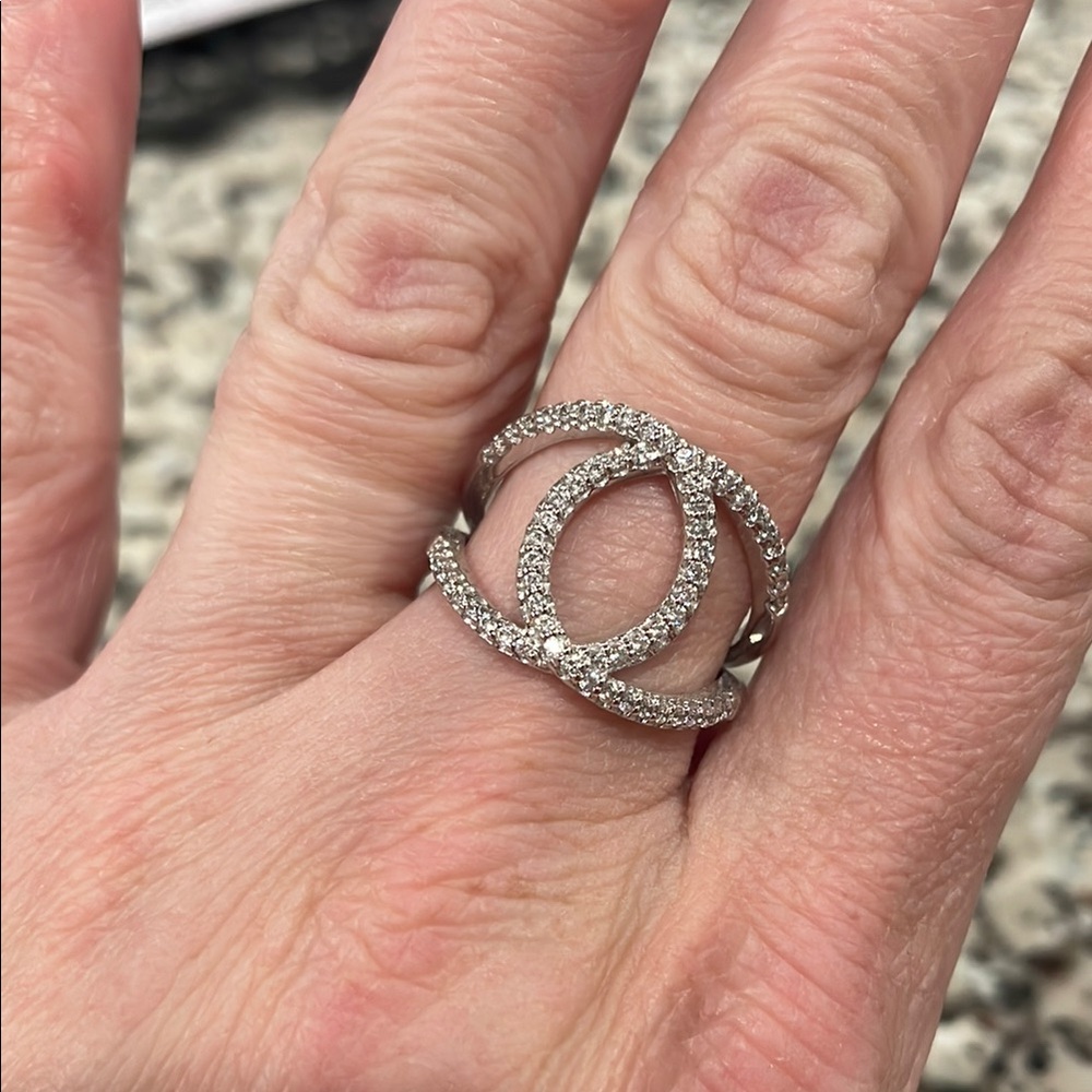 Swarovski Silver Crystal Pavé Ring